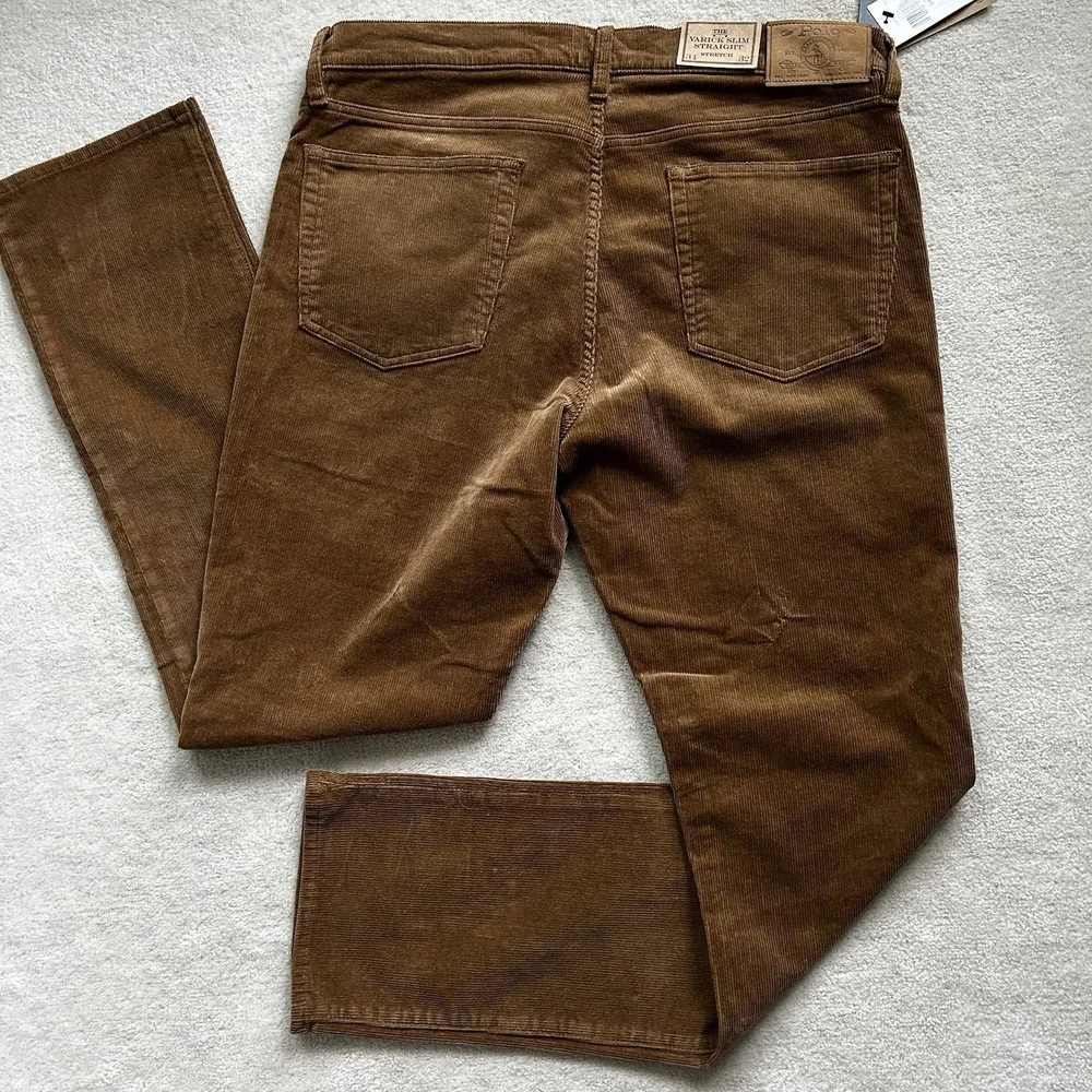 Polo Ralph Lauren Pants Men's 34x32 Corduroy Varick Slim Straight Lightweight